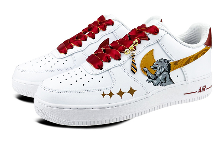 Lookbook [Zapatos Personalizados] Nike Air Force 1 Low LE 'León de Gryffindor' DH2920-111(Team叁-女款格兰芬多红狮)