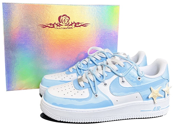 custom-shoes-nike-air-force-1-low-le-north-carolina-blue-ocean-star