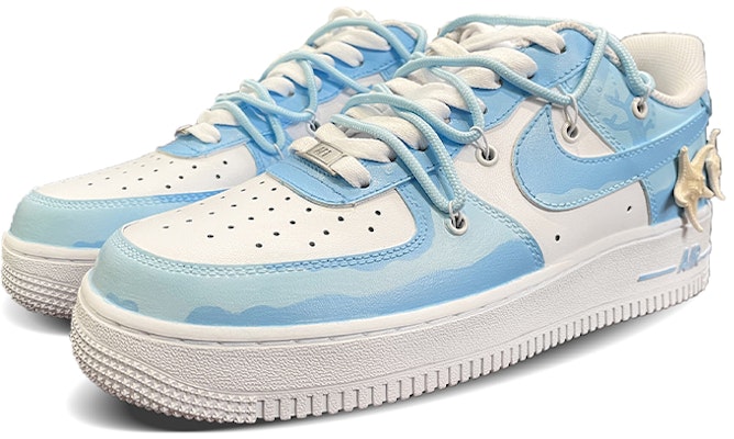 【カスタムシューズ】ナイキ エア フォース 1 ロー LE『ノースカロライナ ブルー オーシャン スター』 DH2920-111(TeamD-女款海洋之心手绘涂鸦白蓝) Shop 【カスタムシューズ】ナイキ エア フォース 1 ロー LE『ノースカロライナ ブルー オーシャン スター』 DH2920-111(TeamD-女款海洋之心手绘涂鸦白蓝)