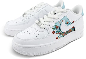 【定制球鞋】 Nike Air Force 1 Low LE 空軍一號 MAY 情侶 油畫 蔷薇玫瑰 低幫 板鞋 GS 白藍 Lookbook 【定制球鞋】 Nike Air Force 1 Low LE 空軍一號 MAY 情侶 油畫 蔷薇玫瑰 低幫 板鞋 GS 白藍