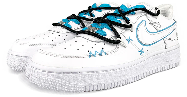 Zapatillas Nike Air Force 1 Low LE 'Paper Plane Graffiti' Blanco-Azul DH2920-111(Team47-女款鬼脸飞机解SBOX) Lookbook Zapatillas Nike Air Force 1 Low LE 'Paper Plane Graffiti' Blanco-Azul DH2920-111(Team47-女款鬼脸飞机解SBOX)