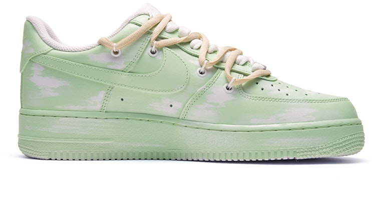 【定制球鞋】Nike Air Force 1 Low LE 空軍一號 迷幻綠 手繪噴繪 特殊鞋盒 低幫 板鞋 GS 白綠 Order 【定制球鞋】Nike Air Force 1 Low LE 空軍一號 迷幻綠 手繪噴繪 特殊鞋盒 低幫 板鞋 GS 白綠