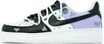 Buy 【定制球鞋】 Nike Air Force 1 Low LE 空軍一號 紫水晶 經典黑紫碰撞 二次元 手繪細線 電鍍金屬扣 壹心製造 板鞋 GS 白黑紫