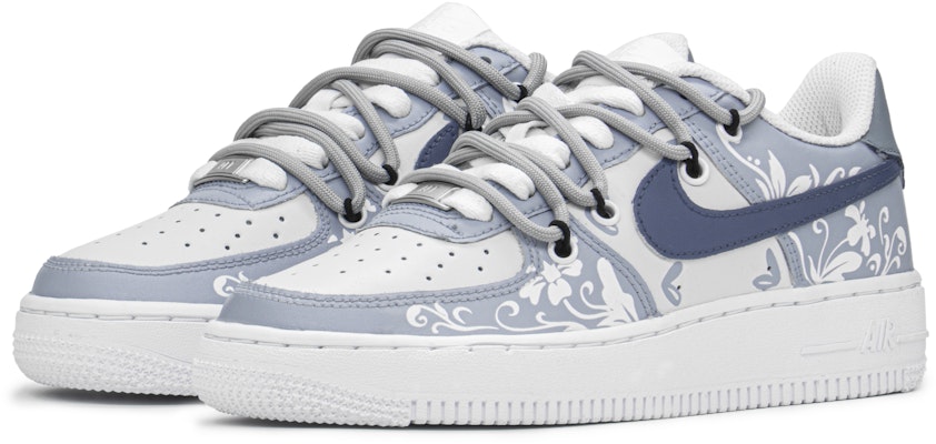 【定制球鞋】 Nike Air Force 1 Low LE 空軍一號 復古女孩 特殊禮盒 手繪噴繪 印花圖案 低幫 板鞋 GS 藍紫 Lookbook 【定制球鞋】 Nike Air Force 1 Low LE 空軍一號 復古女孩 特殊禮盒 手繪噴繪 印花圖案 低幫 板鞋 GS 藍紫