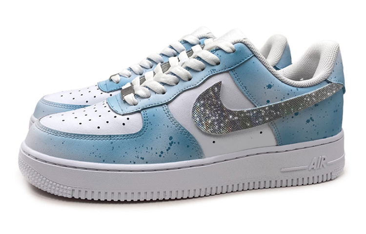Lookbook Zapatillas Nike Air Force 1 Low LE 'Pintura Salpicada Azul Blanco' DH2920-111(TeamS-女款夏日炫彩钩)