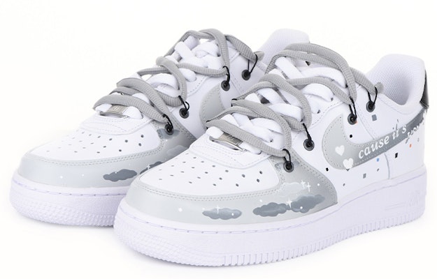 ナイキ エア フォース 1 ロー LE「バレンタイン デコンストラクト」 DH2920-111(Team拾伍-女款喷绘手绘灰色白云) Lookbook ナイキ エア フォース 1 ロー LE「バレンタイン デコンストラクト」 DH2920-111(Team拾伍-女款喷绘手绘灰色白云)