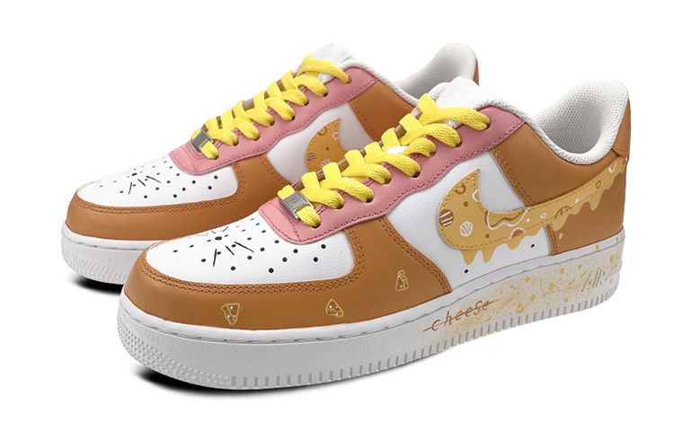 Shop 【カスタムシューズ】ナイキ エアフォース1 ロー LE 'バレンタインデーチーズボックス' DH2920-111(Team叁-女款奶酪芝士S-BOX)