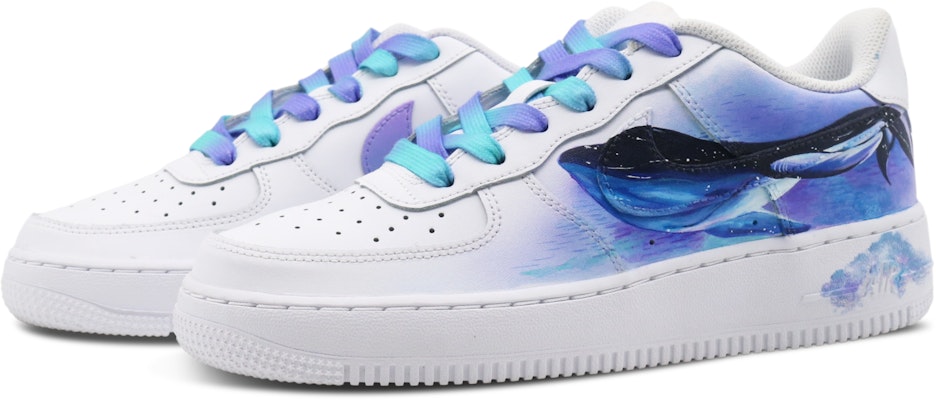 【定制鞋款】Nike Air Force 1 低帮 LE 渐变蓝紫色『星梦琨』 DH2920-111(Team8-女款手绘喷绘蓝紫) Lookbook 【定制鞋款】Nike Air Force 1 低帮 LE 渐变蓝紫色『星梦琨』 DH2920-111(Team8-女款手绘喷绘蓝紫)