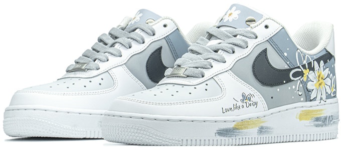 【定制球鞋】 Nike Air Force 1 Low LE FZBB 白色雛菊 特殊禮盒 低幫 板鞋 GS 藍色 Lookbook 【定制球鞋】 Nike Air Force 1 Low LE FZBB 白色雛菊 特殊禮盒 低幫 板鞋 GS 藍色