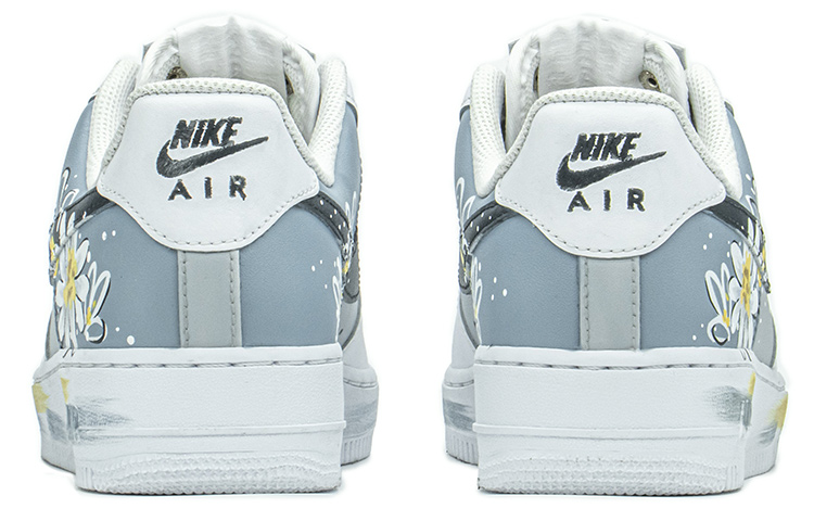Shop 【定制球鞋】 Nike Air Force 1 Low LE FZBB 白色雛菊 特殊禮盒 低幫 板鞋 GS 藍色