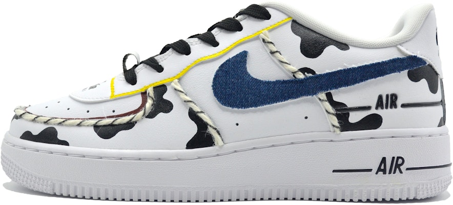 【訂製球鞋】Nike Air Force 1 Low LV8 3 立體麻繩 牛奶紋 低筒 板鞋 GS 白黑 Buy 【訂製球鞋】Nike Air Force 1 Low LV8 3 立體麻繩 牛奶紋 低筒 板鞋 GS 白黑
