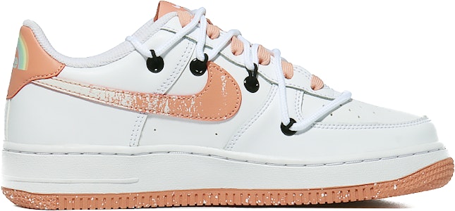 【定製球鞋】Nike Air Force 1 Low LV8 流星兔幾 經典休閒 低筒 板鞋 GS 白橙 Order 【定製球鞋】Nike Air Force 1 Low LV8 流星兔幾 經典休閒 低筒 板鞋 GS 白橙