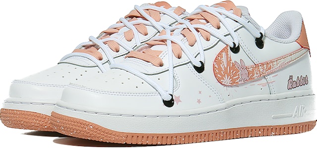 【定製球鞋】Nike Air Force 1 Low LV8 流星兔幾 經典休閒 低筒 板鞋 GS 白橙 Lookbook 【定製球鞋】Nike Air Force 1 Low LV8 流星兔幾 經典休閒 低筒 板鞋 GS 白橙