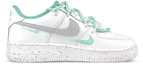 Order 【定製球鞋】 Nike Air Force 1 Low Lv8 三鉤 解構 薄荷 潑墨 低幫 板鞋 GS 白灰綠