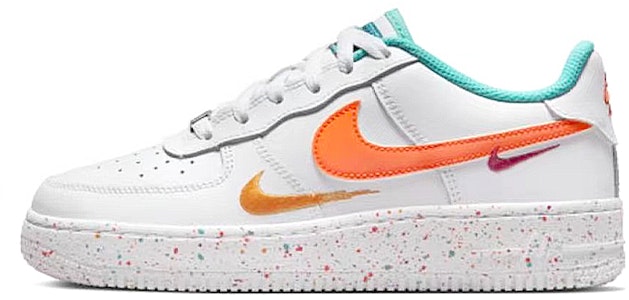 【定制球鞋】 Nike Air Force 1 Low Lv8 三勾 解構 禮盒襪子 活力橙 潑墨 低幫 板鞋 GS 白橙 Cheap 【定制球鞋】 Nike Air Force 1 Low Lv8 三勾 解構 禮盒襪子 活力橙 潑墨 低幫 板鞋 GS 白橙