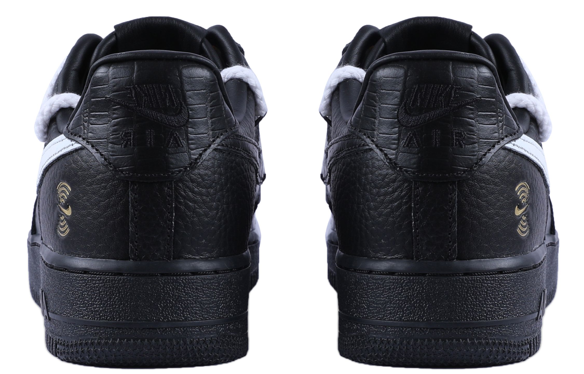 Lookbook [Kasut Tersuai] Nike Air Force 1 Rendah Premium 'Samurai Hitam' DX6034-001(TEAM55-疤面煞星一S-BOX)