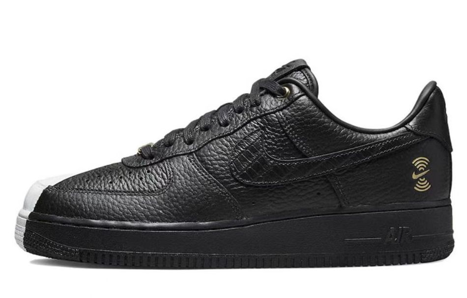 Shop [Kasut Tersuai] Nike Air Force 1 Rendah Premium 'Samurai Hitam' DX6034-001(TEAM55-疤面煞星一S-BOX)