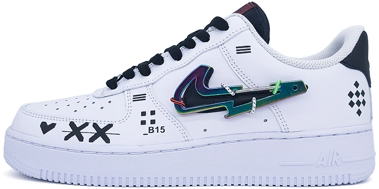 custom-shoes-nike-air-force-1-low-premium-white-black-print-gaming