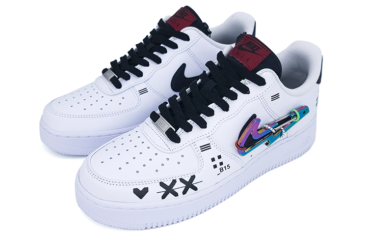[Custom Shoes] Nike Air Force 1 Low PRM 'White-Black Print Gaming' 圖 3