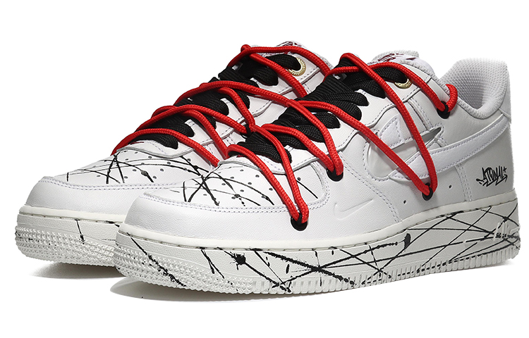 Lookbook ナイキ エアフォース1 ローPRM "スペックルホワイト" (カスタム) DQ7664-100(Team10-泼墨QD)