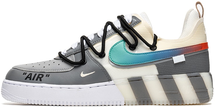 custom-shoes-nike-air-force-1-low-react-deconstructed-back-to-the-future-dark-grey