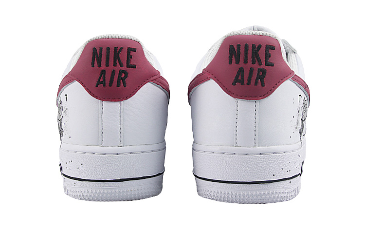Shop 【定製球鞋】 Nike Air Force 1 Low Retro 玫瑰心事 復古潮流 低筒 板鞋 男女同款 白黑紅
