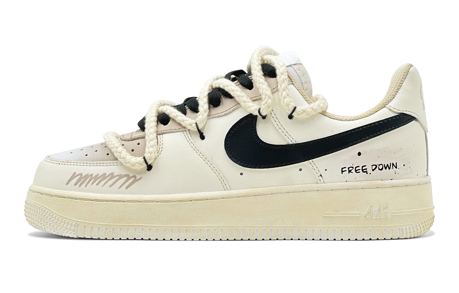 Buy 【訂製球鞋】Nike Air Force 1 Low 空軍一號卡布奇諾 特殊鞋盒 低幫 板鞋 男款 棕