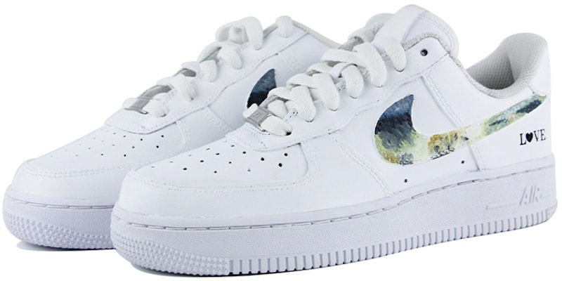 【定制鞋款】耐克空军1号低帮白绿色蓝色‘抽象油画涂鸦’ CW2288-111(Team39-AMY33抽象QD) Lookbook 【定制鞋款】耐克空军1号低帮白绿色蓝色‘抽象油画涂鸦’ CW2288-111(Team39-AMY33抽象QD)