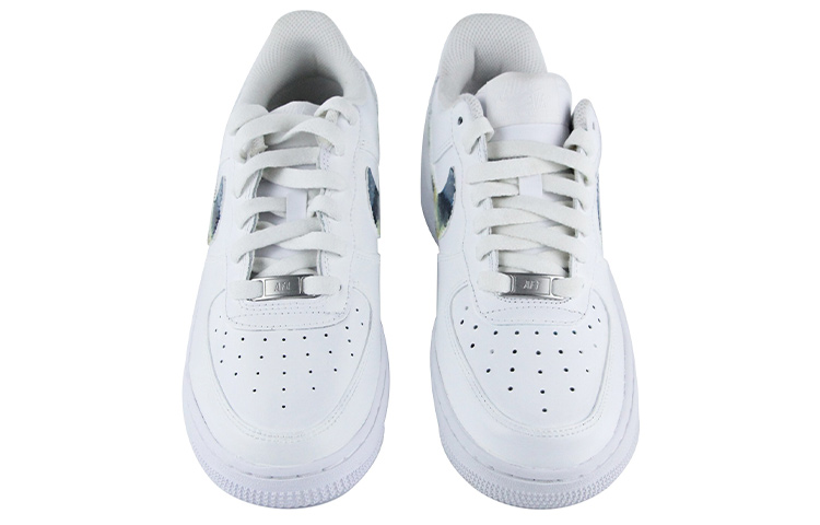 Shop 【定制鞋款】耐克空军1号低帮白绿色蓝色‘抽象油画涂鸦’ CW2288-111(Team39-AMY33抽象QD)