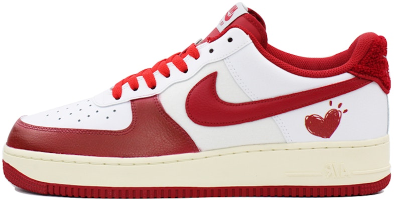 【訂製籃球鞋】 Nike Air Force 1 Low 復古愛心 經典 防滑輕便 低筒 板鞋 男款 白紅色 Buy 【訂製籃球鞋】 Nike Air Force 1 Low 復古愛心 經典 防滑輕便 低筒 板鞋 男款 白紅色