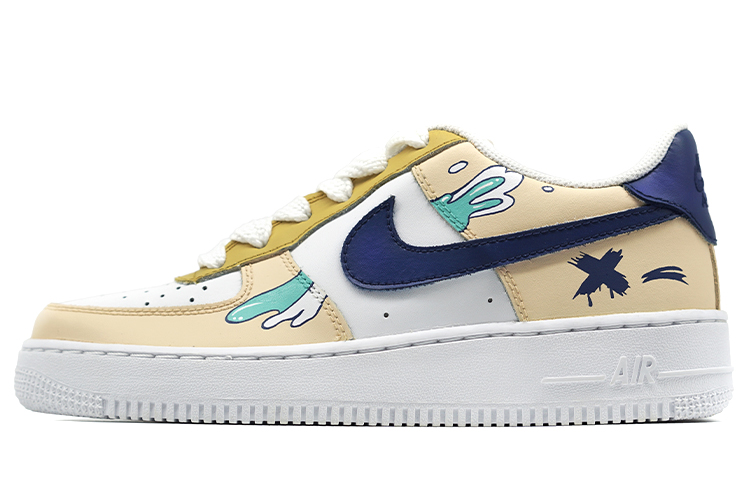 Buy [Sepatu Kustom] Nike Air Force 1 Low Kuning Biru Hijau 'Summer Beach Splash' CW2288-111(TeamR-男款拼色溅水蓝黄红)