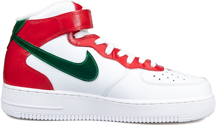 Sepatu Nike Air Force 1 Mid '07 'Putih Merah Hijau' Kustom CW2289-111(TeamNine-雾子) Order Sepatu Nike Air Force 1 Mid '07 'Putih Merah Hijau' Kustom CW2289-111(TeamNine-雾子)