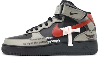 나이키 에어포스 1 미드 '블랙 사무라이 붕대' (custom) CW2289-001-485244 Order 나이키 에어포스 1 미드 '블랙 사무라이 붕대' (custom) CW2289-001-485244