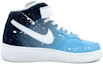 Order 【定製球鞋】Nike Air Force 1 Mid 噴墨 漸層 藍色星空 噴繪 中筒 板鞋 男款 藍黑