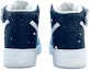 Shop 【定製球鞋】Nike Air Force 1 Mid 噴墨 漸層 藍色星空 噴繪 中筒 板鞋 男款 藍黑