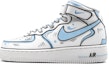 Buy 【客製化球鞋】 Nike Air Force 1 Mid 動感二次元 手繪結構線 墨線 中幫 板鞋 GS 藍灰