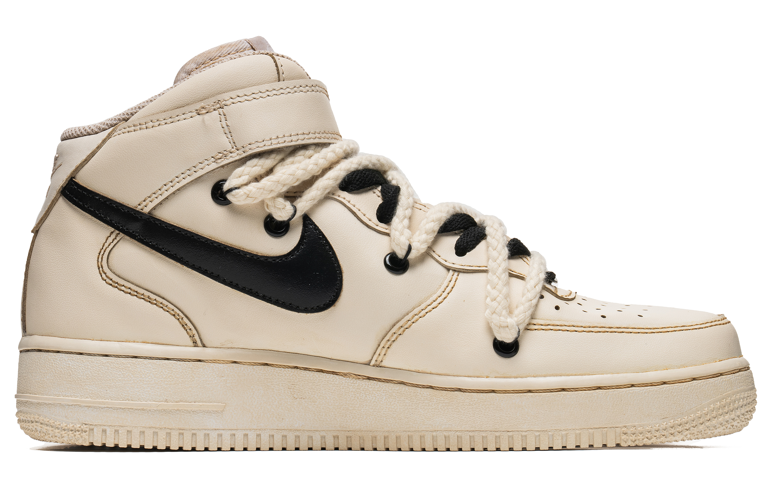 Order [Zapatos Personalizados] Nike Air Force 1 Mid 'Tinte Café Negro Marrón' CW2289-111(Team67-男款中帮咖啡染)