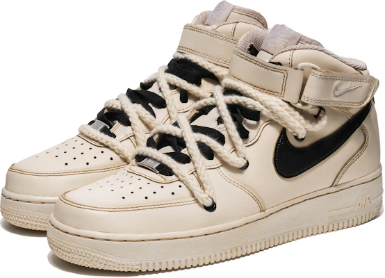 【訂製球鞋】Nike Air Force 1 Mid 07 空軍一號 咖啡染 解構雙鞋帶 中筒 板鞋 男款 黑棕 Lookbook 【訂製球鞋】Nike Air Force 1 Mid 07 空軍一號 咖啡染 解構雙鞋帶 中筒 板鞋 男款 黑棕