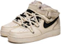 Lookbook 【訂製球鞋】Nike Air Force 1 Mid 07 空軍一號 咖啡染 解構雙鞋帶 中筒 板鞋 男款 黑棕
