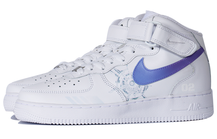 [Custom Shoes] Nike Air Force 1 Mid 'Cosmic Dream White-Blue' 圖 3