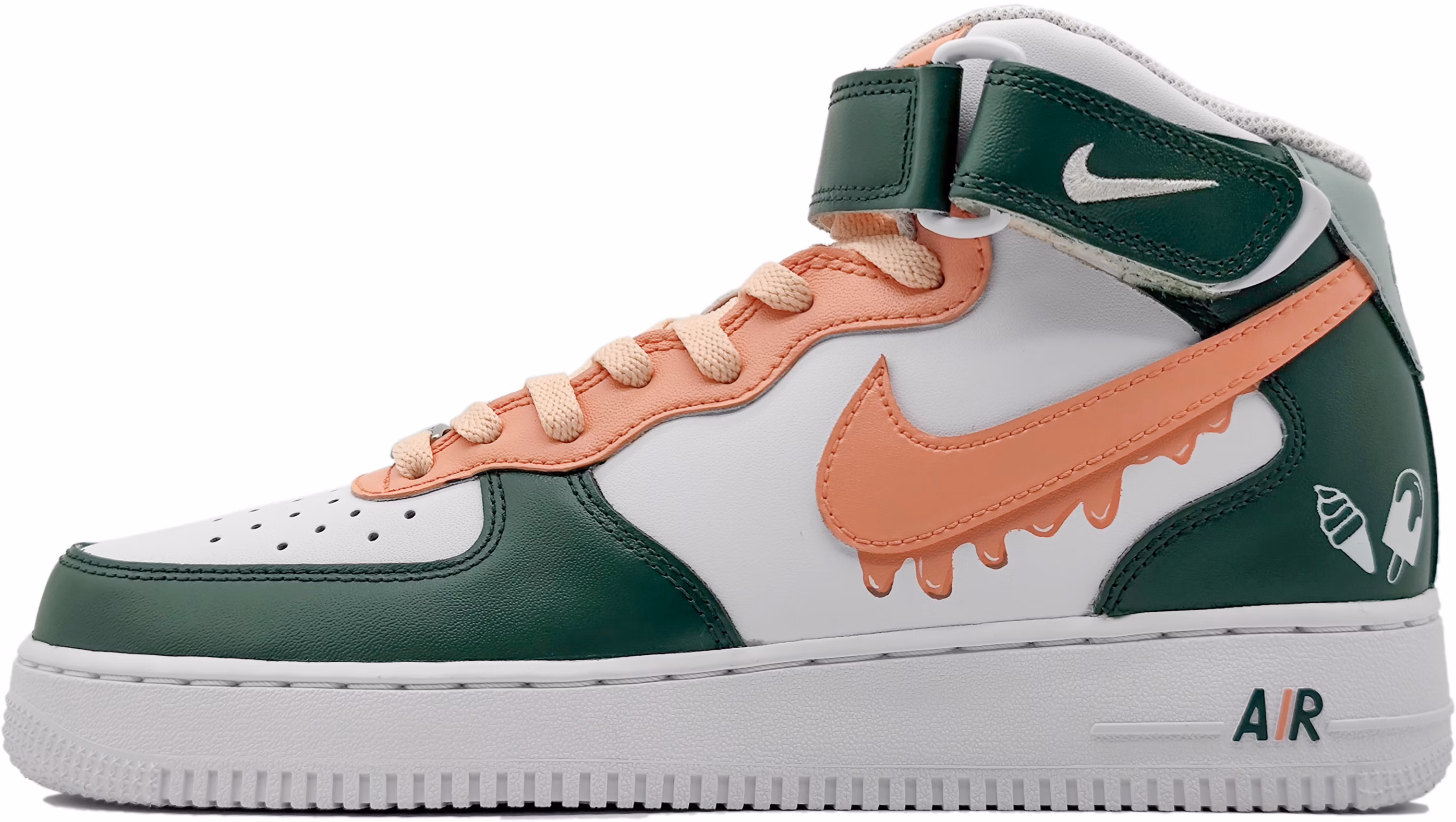custom-shoes-nike-air-force-1-mid-cream-pink-green