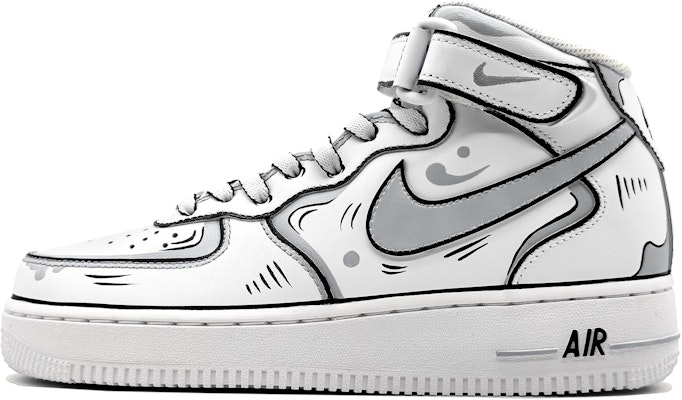 カスタム Nike Air Force 1 Mid "ダイナミック黒灰" CW2289-111(Team16-男款动感二次元黑灰) Buy カスタム Nike Air Force 1 Mid "ダイナミック黒灰" CW2289-111(Team16-男款动感二次元黑灰)