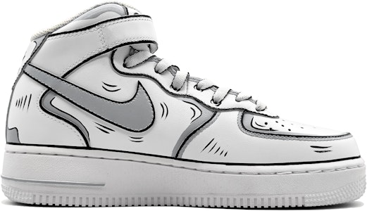 カスタム Nike Air Force 1 Mid "ダイナミック黒灰" CW2289-111(Team16-男款动感二次元黑灰) Order カスタム Nike Air Force 1 Mid "ダイナミック黒灰" CW2289-111(Team16-男款动感二次元黑灰)