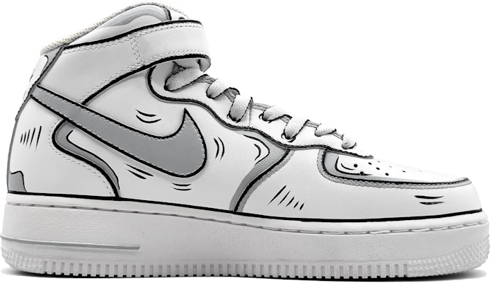 カスタム Nike Air Force 1 Mid "ダイナミック黒灰" CW2289-111(Team16-男款动感二次元黑灰) Order カスタム Nike Air Force 1 Mid "ダイナミック黒灰" CW2289-111(Team16-男款动感二次元黑灰)