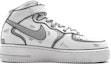 Order カスタム Nike Air Force 1 Mid "ダイナミック黒灰" CW2289-111(Team16-男款动感二次元黑灰)