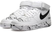 Lookbook Zapatillas Nike Air Force 1 Mid 'Salpicadura de Tinta Blanco-Negro' CW2289-111(Team10-泼墨解构男白黑QD)