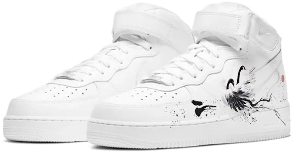 나이키 에어포스 1 미드 '잉크 스완' (화이트) CW2289-111(Team10-水墨天鹅) Shop 나이키 에어포스 1 미드 '잉크 스완' (화이트) CW2289-111(Team10-水墨天鹅)