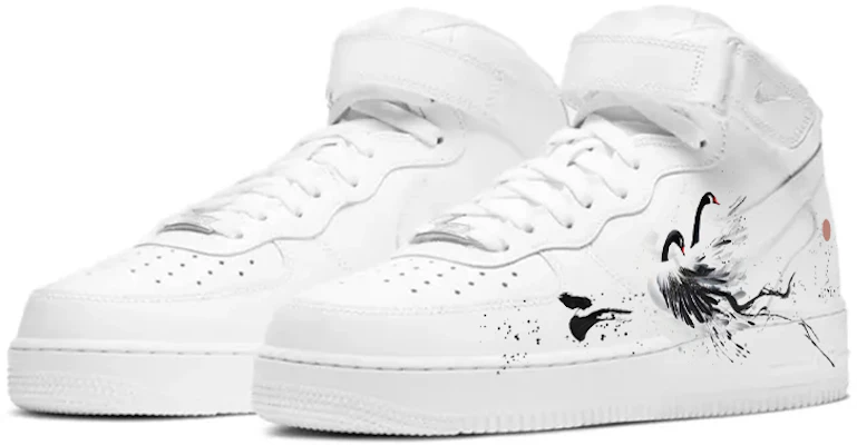 나이키 에어포스 1 미드 '잉크 스완' (화이트) CW2289-111(Team10-水墨天鹅) Shop 나이키 에어포스 1 미드 '잉크 스완' (화이트) CW2289-111(Team10-水墨天鹅)