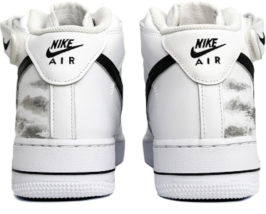 【定製球鞋】Nike Air Force 1 Mid '07 水墨山水 台灣風 手繪 中筒 板鞋 男款 白黑 Shop 【定製球鞋】Nike Air Force 1 Mid '07 水墨山水 台灣風 手繪 中筒 板鞋 男款 白黑