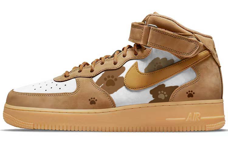 Buy [Sneakers Kustom] Nike Air Force 1 Mid 'Mellodee Bearhouse Wheat' DJ9158-200-471305